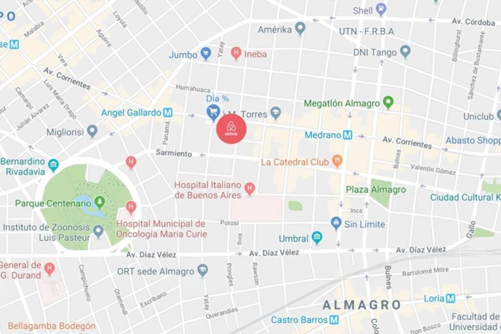 2 Ambientes En Almagro En Av Corrientes Para 2 Personas Apartment บัวโนสไอเรส ภายนอก รูปภาพ